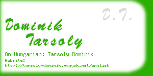 dominik tarsoly business card